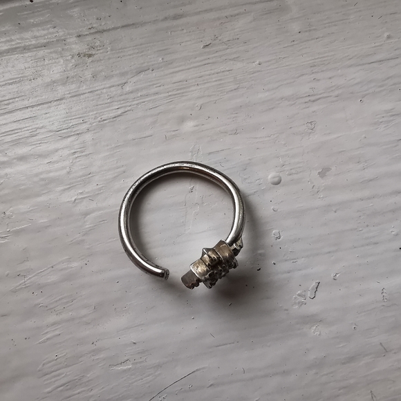 Sterling silver Starburst open band ring - Picture 4 of 8